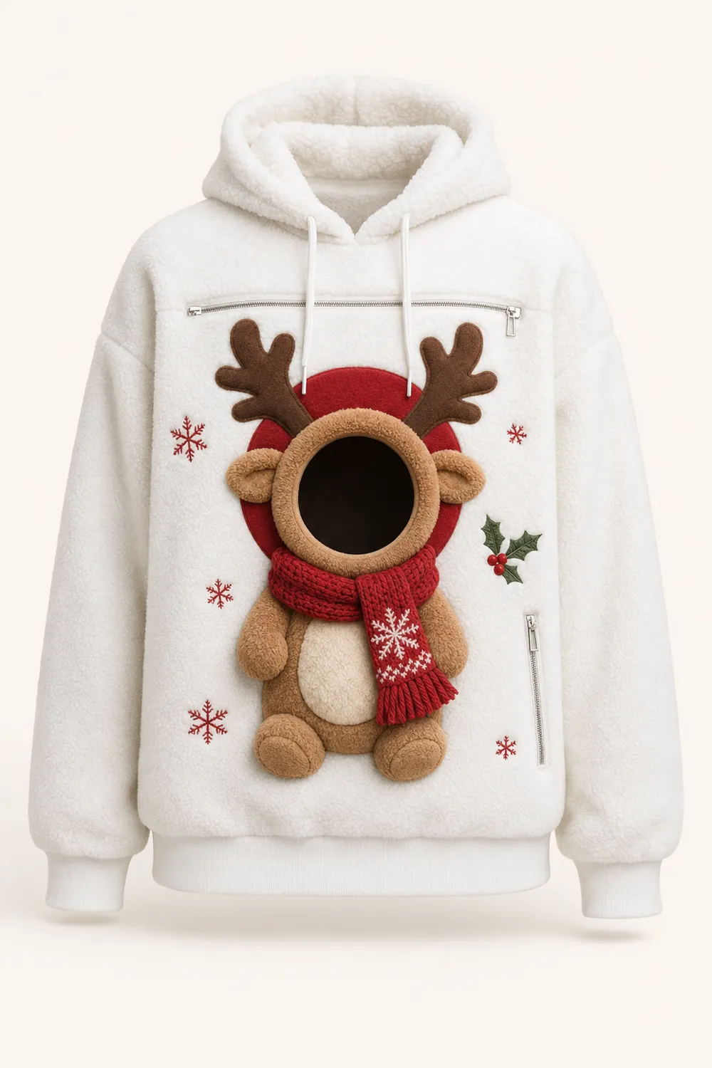The reindeer hoodie on its own